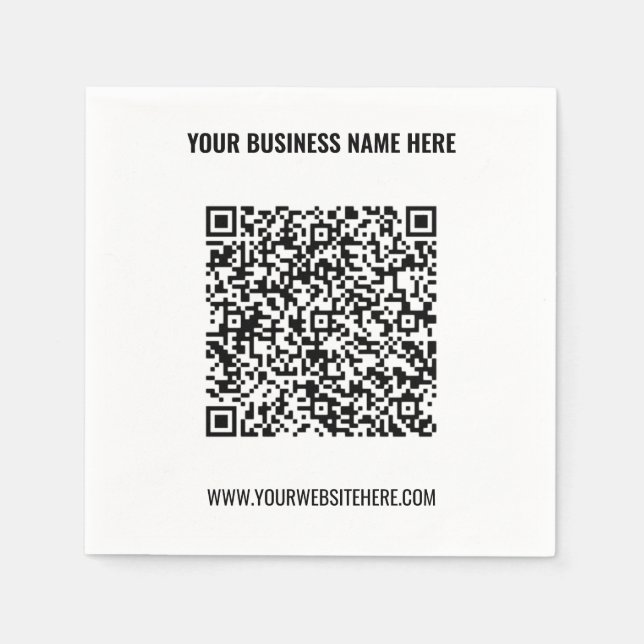 Ihr QR-Code Benutzerdefinierter Text, den Napkins  Serviette (Vorderseite)