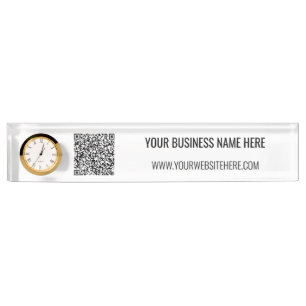 Ihr QR-Code benutzerdefinierter Text Schreibtisch Namensplakette