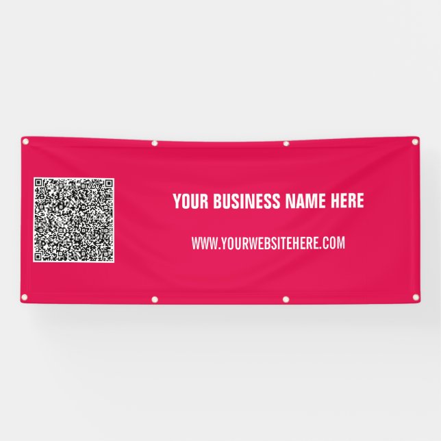 Ihr QR-Code - benutzerdefinierter Text- und Farbba Banner (Horizontal)