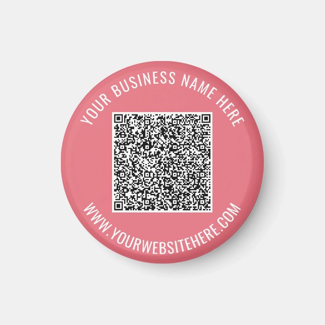 Ihr QR-Code benutzerdefinierter Text und Farben Ma Magnet (Vorne)