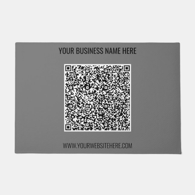 Ihr QR-Code benutzerdefinierter Text und Farbfirme Fußmatte (Vorderseite)