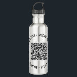 Ihr QR-Code Benutzerdefinierter Text Wasserflasche Edelstahlflasche<br><div class="desc">Benutzerdefinierte Schriftart und Farben - Personalisierte, rostfreie Flaschen mit QR-Code-Prüfung Info Benutzerdefinierte Textförderungsfirma oder lustige Persönliche Wasserflasche / Geschenk - Hinzufügen von QR-Code - Bild - Foto oder Logo / und Text - Name / Information / mehr - Größe und Bewegung oder Entfernen / Hinzufügen von Elementen - Bild /...</div>