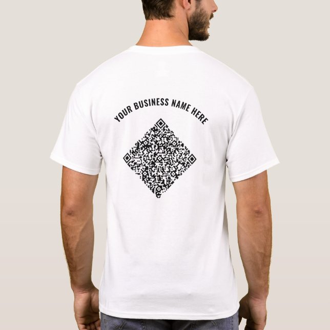 Ihr QR-Code-Business-T - Shirt mit benutzerdefinie (Rückseite)