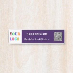 Ihr QR Code Company Logo Firmenname Tor-Zeichen Türschild