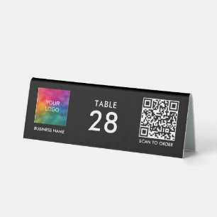 Ihr QR-Code-Firmenlogo hier Tischaufsteller