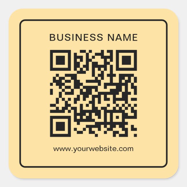 Ihr QR-Code für benutzerdefinierte Textfirmen - Go Quadratischer Aufkleber (Vorderseite)