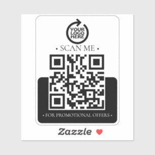 Ihr QR-Code für Unternehmen und Ihr Logo Aufkleber