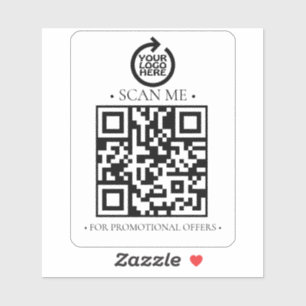 Ihr QR-Code für Unternehmen und Ihr Logo Aufkleber