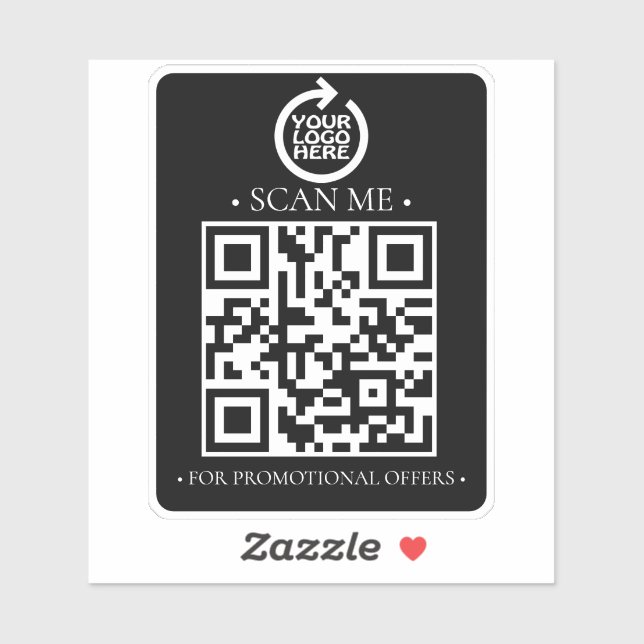 Ihr QR-Code für Unternehmen und Ihr Logo Aufkleber (Blatt)