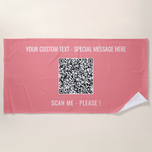 Ihr QR-Code Handtuchhandtuch für benutzerdefiniert Strandtuch