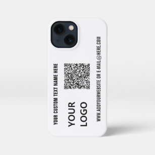 Ihr QR-Code Info Benutzerdefinierter Text- und Log iPhone 13 Mini Hülle