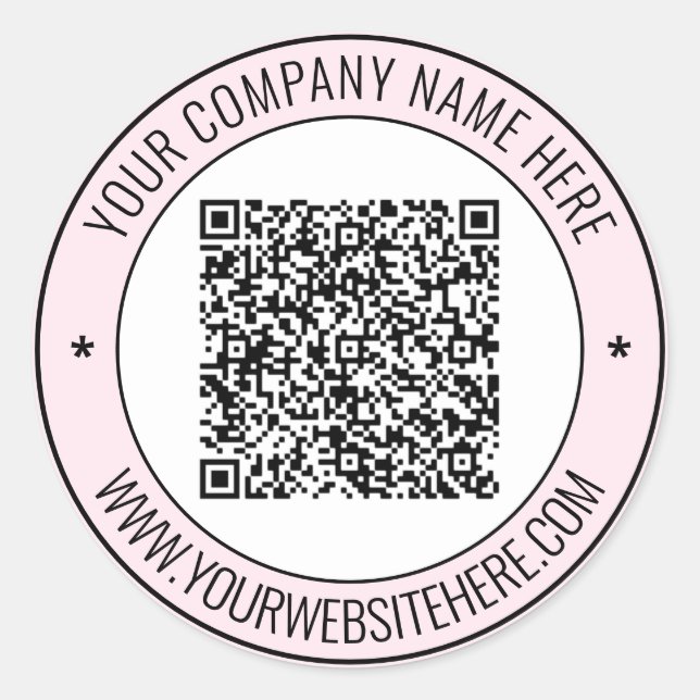 Ihr QR-Code-Info-Name Website Werbe-Aufkleber Runder Aufkleber (Vorderseite)