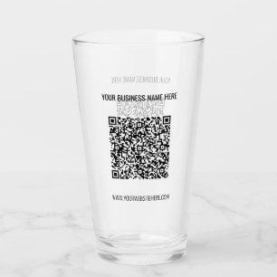 Ihr QR-Code Info Text Business Promotion Glass Glas