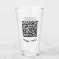 Ihr QR Code Info Text Modernes Werbeglas