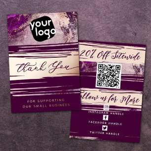 Ihr QR Code & Logo Moderne Vielen Dank für Ihre wa Folien Feiertagskarte