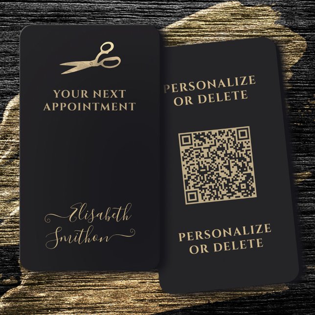 Ihr QR-Code Luxury Hair Stylist Nächster Termin Visitenkarte (Von Creator hochgeladen)