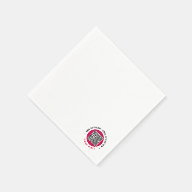Ihr QR-Code Napkins-Beispiel mit benutzerdefiniert Serviette (Ecke)