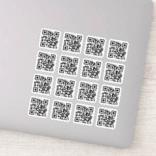 Ihr QR-Code quadratisch abgerundete Ecken Vinyl St Aufkleber