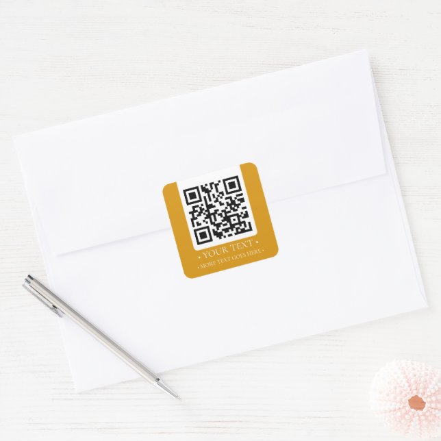 Ihr QR-Code Quadratischer Aufkleber (Umschlag)