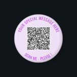 Ihr QR-Code Scan Info Personalisiert Magnet-Gesche Magnet<br><div class="desc">Wählen Sie Farben und Schriftart - Magnet mit Ihren speziellen QR-Code-Info und Personalisierten benutzerdefinierten Text-Magnete Geschenk - Hinzufügen Sie Ihren QR-Code - Bild oder Logo - Foto / Text - Name oder andere Informationen / Nachricht - Neu vergrössern und verschieben oder entfernen / Elemente hinzufügen - Bild / Text mit...</div>