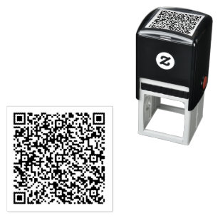 Ihr QR-Code-Scan-Info-Selbstfärbestempel-Schablone Permastempel