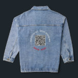 Ihr QR Code Scan Info Text Funny Denim Jacket Jeansjacke<br><div class="desc">Benutzerdefinierte Farben und Schriftart - Ihre QR-Code-Scan-Info Benutzerdefinierte Textfarben Personalisierte Werbe- oder Persönliche Moderne Denim-Jacken / Geschenk - Hinzufügen von QR-Code - Bild oder Logo - Foto / Text - Name oder andere Informationen / Nachricht - Umformatieren und Verschieben oder Entfernen / Hinzufügen von Elementen - Bild / Text mit...</div>