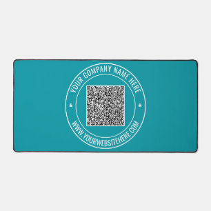 Ihr QR Code Scan Info Text und benutzerdefinierte Schreibtischunterlage