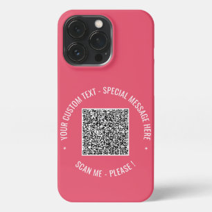 Ihr QR Code Scan Info Text und Farben iPhone Fall 13 Pro Hülle