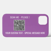 Ihr QR Code Scan Info Text und Farben iPhone Fall