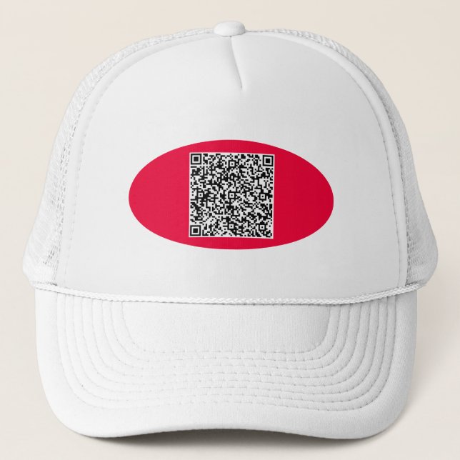 Ihr QR Code Scan Info Trucker hat eine benutzerdef Truckerkappe (Vorderseite)