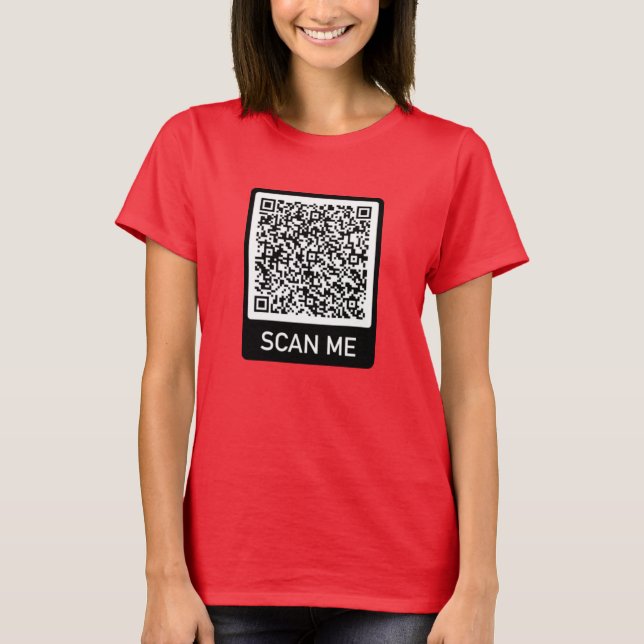 Ihr QR Code Scan Me Info T - Shirt Überraschungsge (Vorderseite)