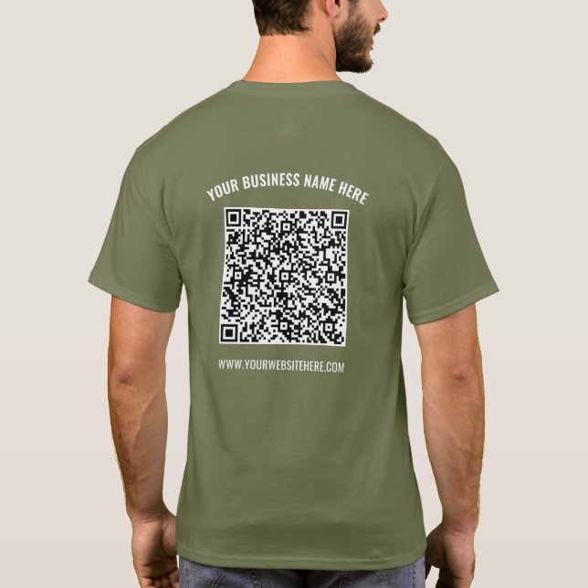 Ihr QR Code Scan Name Website Business T - Shirt (Rückseite)