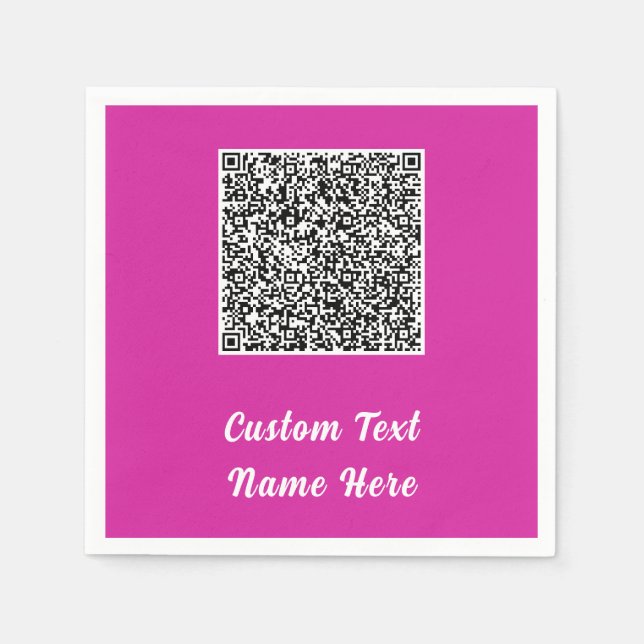 Ihr QR-Code-Scan-Text-Name-Party-Servietten-Beispi Serviette (Vorderseite)