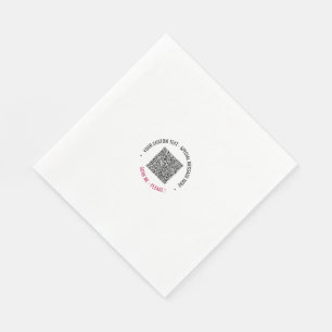 Ihr QR-Code scannen benutzerdefinierten Text und F Serviette