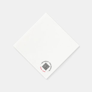 Ihr QR-Code scannen benutzerdefinierten Text und F Serviette