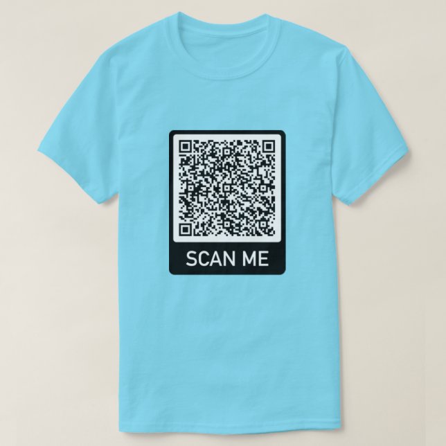 Ihr QR-Code scannt mich Personalisierter lustiger  T-Shirt (Design vorne)