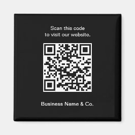 Ihr QR-Code Schwarz-weißes Werbegeschäft Magnet