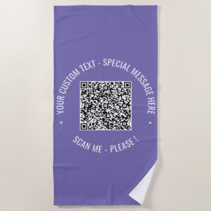 Ihr QR-Code-Strandtuch mit individuellem Text und Strandtuch