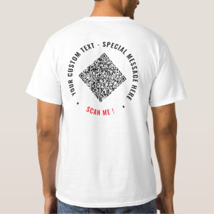 Ihr QR-Code T-Shirt Beispiel mit individuellem Tex