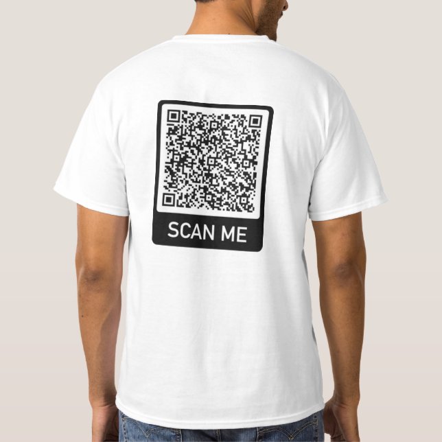 Ihr QR Code T - Shirt Scan Info Funny Gift (Rückseite)