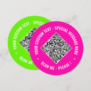 Ihr QR-Code und benutzerdefinierte Text-Grußkarten