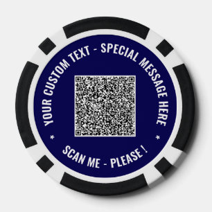 Ihr QR-Code und benutzerdefinierte Text-Poker-Chip Pokerchips