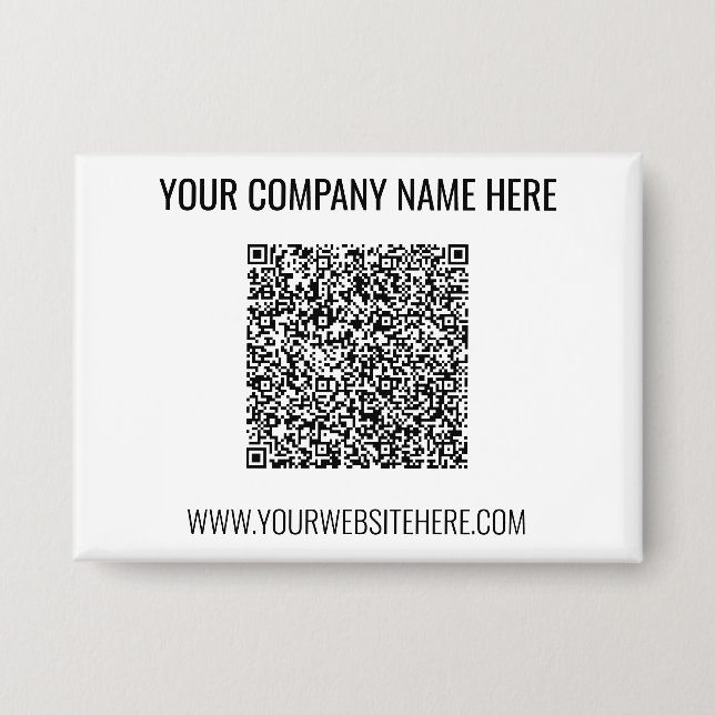 Ihr QR-Code und benutzerdefinierter Text-Button-Vo Button (Vorderseite)
