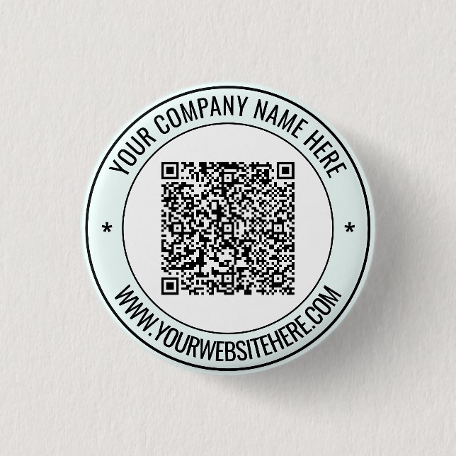 Ihr QR-Code und benutzerdefinierter Text Promotion Button (Vorderseite)