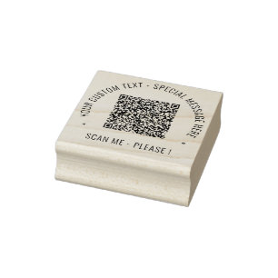 Ihr QR-Code und benutzerdefinierter Text-Stempelvo Gummistempel