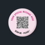 Ihr QR-Code und das benutzerdefinierte Textmagazin Magnet<br><div class="desc">Wählen Sie Farben und Schriftart - Entwerfen Sie Ihre eigenen Personalisierten Magnete mit Ihren speziellen QR Code Scan Info und Custom Text Modern Magnet Geschenk - Hinzufügen Sie Ihren QR Code - Bild - Foto oder Logo / und Text - Name oder andere Info / Nachricht - Umgestalten und verschieben...</div>