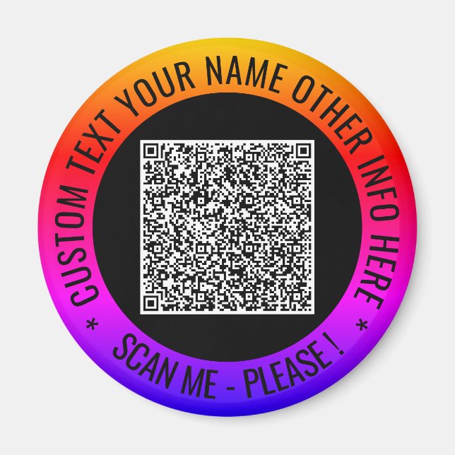 Ihr QR-Code und das Personalisierte Magnet für ben (Vorne)