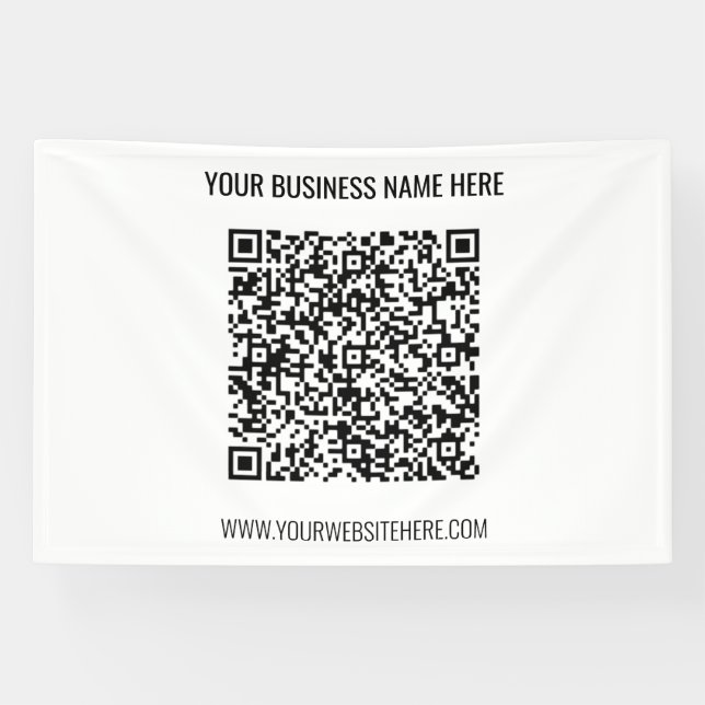 Ihr QR-Code und Ihr Banner für benutzerdefinierte  (Horizontal)
