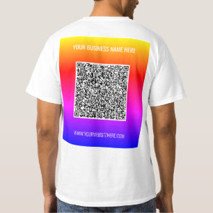 Ihr QR-Code und Ihr benutzerdefinierter Text-Busin T-Shirt