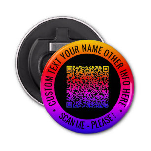 Ihr QR-Code und Ihr benutzerdefinierter Text-Flasc Flaschenöffner